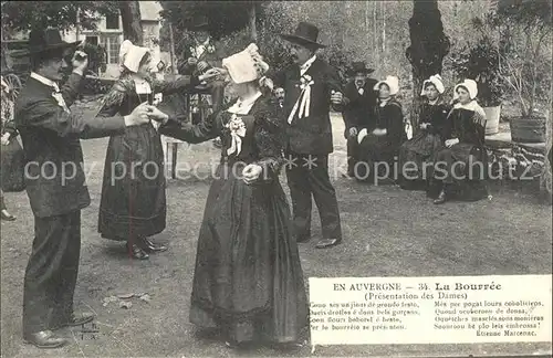 Auvergne Region Bourree d Auvergne Danse Presentation des Dames Kat. Clermont Ferrand