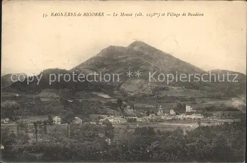 Bagneres de Bigorre Le Monne et Village de Baudean vue panoramique Kat. Bagneres de Bigorre