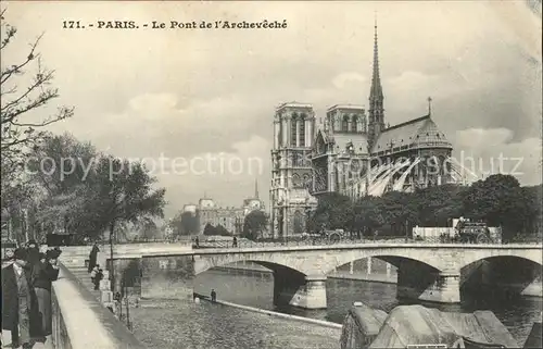 Paris Pont de l Archeveche Kat. Paris