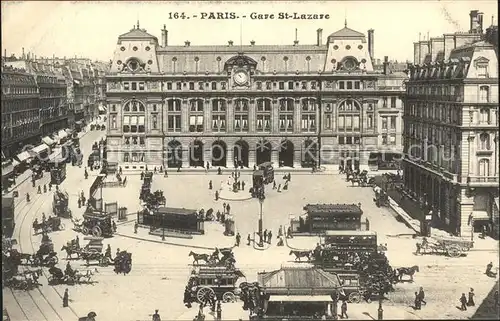 Paris Gare Saint Lazare Pferdekutschen Kat. Paris