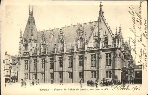 Rouen Facade du Palais de Justice Rue Jeanne d Arc Kat. Rouen