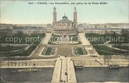 Paris Le Trocadero vue prise de la Tour Eiffel Kat. Paris