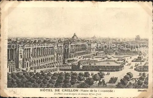Paris Hotel de Crillon Place de la Concorde Kat. Paris