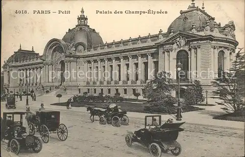 Paris Palais des Champs Elysees Pferdekutsche Automobil Kat. Paris