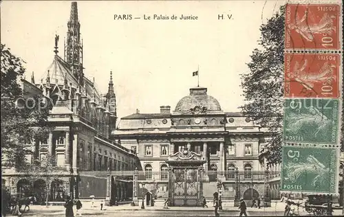 Paris Palais de Justice Stempel auf AK Kat. Paris