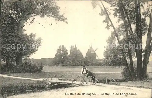 Paris Bois de Boulogne Moulin de Longchamp Kat. Paris