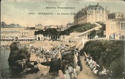 Biarritz Pyrenees Atlantiques Grand Hotel et la Plage Kat. Biarritz