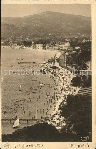 Juan les Pins Vue generale Plage Kat. Antibes