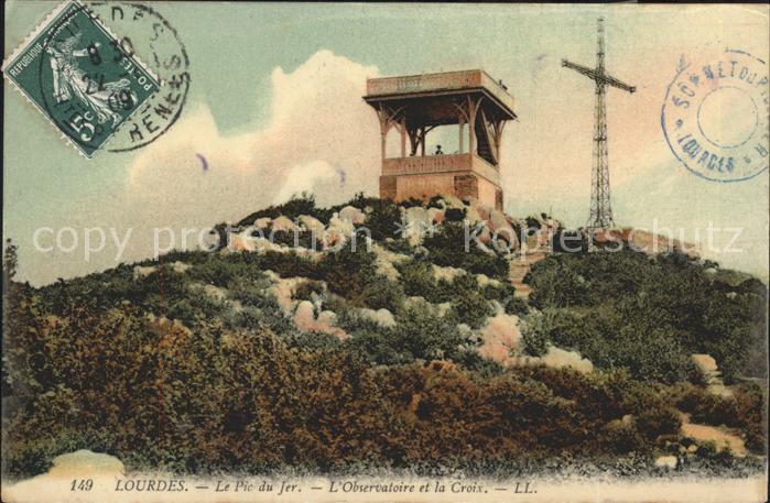 Lourdes Hautes Pyrenees Le Pic Du Jer Observatoire Croix Stempel Auf Ak Kat Lourdes Nr Ka09456 Oldthing Ansichtskarten Hautes Pyrenees