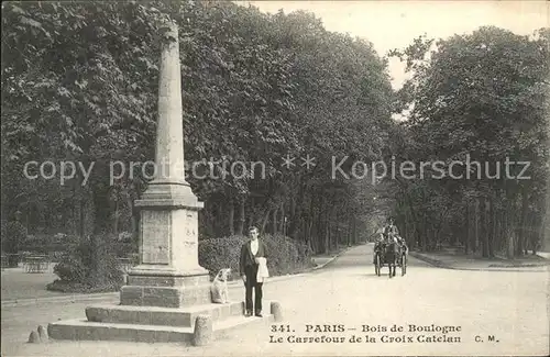 Paris Bois de Boulogne Le Carrefour de la Croix Catelan Monument Kat. Paris