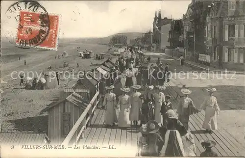 Villers sur Mer Les Planches Plage Stempel auf AK Kat. Villers sur Mer