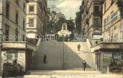 Lyon France Escalier de la Place Sathonay Kat. Lyon