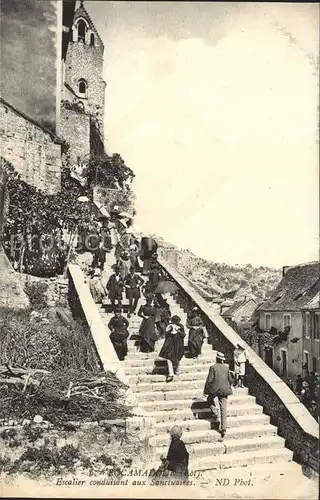 Rocamadour Escalier conduisant aux Sanctuaires Kat. Rocamadour