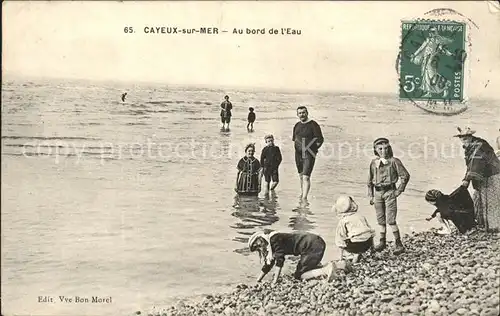 Cayeux sur Mer Au bord de l Eau Plage Stempel auf AK Kat. Cayeux sur Mer