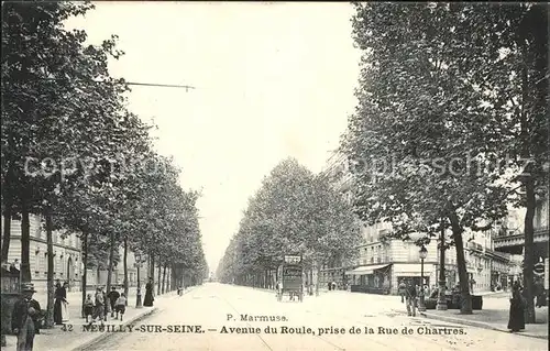 Neuilly sur Seine Avenue du Roule vue prise de la Rue de Chartres Kat. Neuilly sur Seine