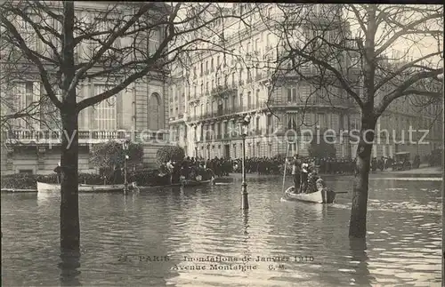 Paris Inondations 1910 Avenue Montaigne Kat. Paris