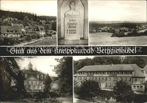 Berggiesshuebel Kneippkurbad Seb Kneipp Gedenkstein Kat. Bad Gottleuba Berggiesshuebel