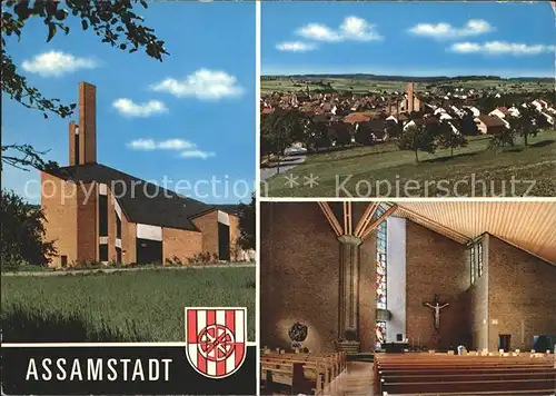 Assamstadt Panorama Kirche Kat. Assamstadt