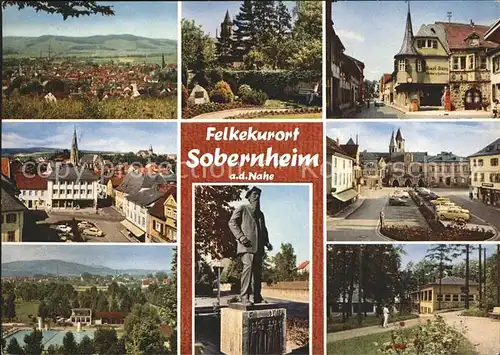 Bad Sobernheim Panorama Teilansichten Marktplatz Schwimmbad Denkmal Kat. Bad Sobernheim