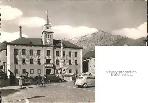 Bad Reichenhall Marktplatz mit Hochstaufen Kat. Bad Reichenhall