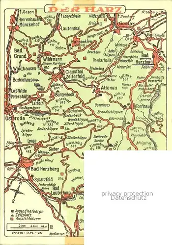 Goslar Gebietskarte / Goslar /Goslar LKR
