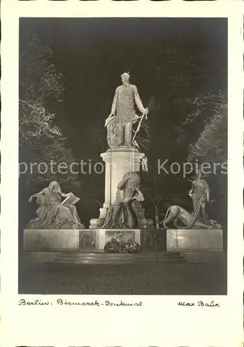 Berlin Bismarck Denkmal Kat. Berlin