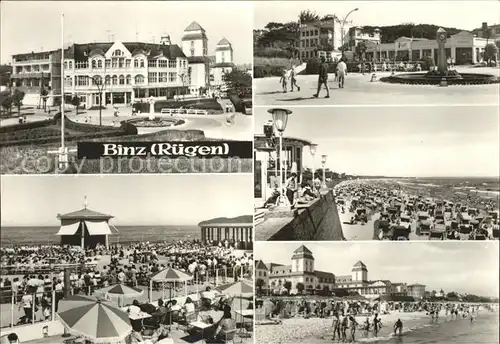 Binz Ruegen Orts und Teilansichten Strandpartien Kat. Binz