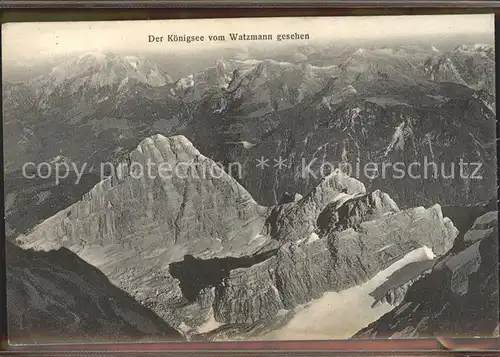 Koenigsee Berchtesgaden Blick vom Watzmann Kat. Berchtesgaden