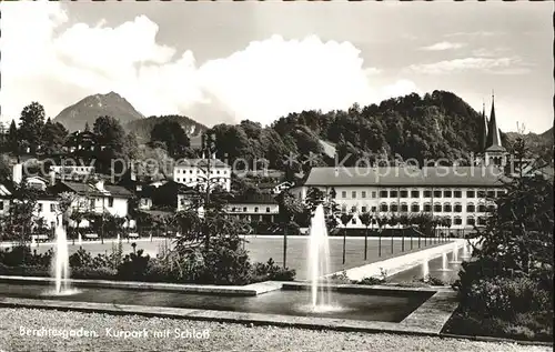Berchtesgaden Kurpark mit Schloss Kat. Berchtesgaden