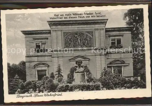 Bayreuth Haus Wahnfried Kat. Bayreuth