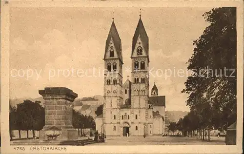 ka11727 Koblenz Rhein Basilika St. Kastor Kastorkirche Kategorie. Koblenz Alte Ansichtskarten