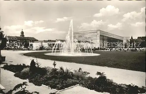 Heilbronn Neckar Stadtgarten und Festhalle Harmonie Springbrunnen Kat. Heilbronn