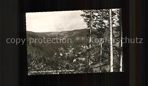 Triberg Schwarzwald mit Schonach Blick Kat. Triberg im Schwarzwald