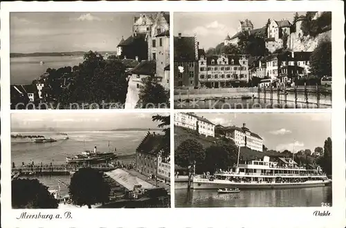 Meersburg Bodensee Teilansichten Hafen Faehre Kat. Meersburg