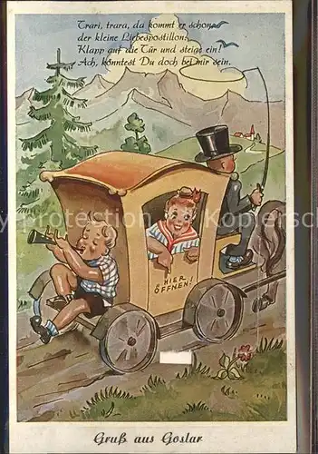 Goslar Kutschfahrt Karikatur / Goslar /Goslar LKR