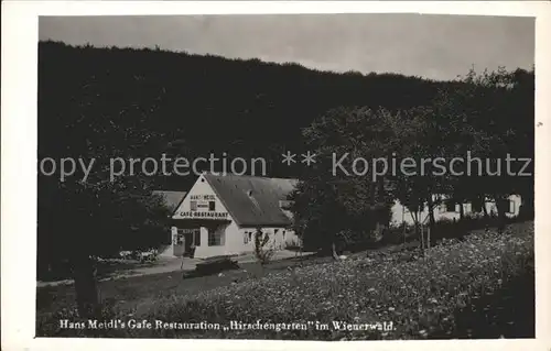 Wienerwald Cafe Restaurant Hirschengarten Kat. Wienerwald