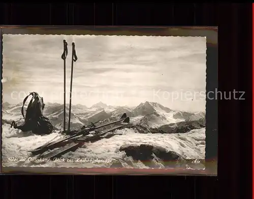 Ostlerhuette Blick zur Hochvogelgruppe Alpenpanorama Kat. Pfronten