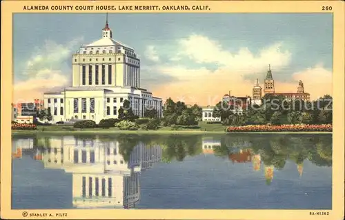 Oakland California Alameda Country Court House Lake Merritt Kat. Oakland