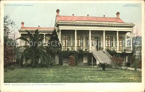 New Orleans Louisiana Old Plantation Villa St.Charles Street Kat. New Orleans