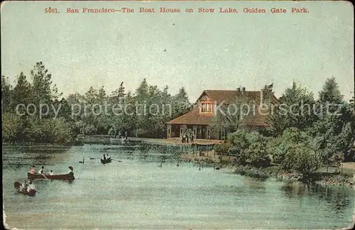 San Francisco California The Boat House on Stow Lake Golden Gate Park Kat. San Francisco