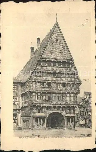 Hildesheim Kunstgewerbehaus Knochenhauer Amtshaus Historisches Gebaeude 16. Jahrhundert Holzschnitzereien / Hildesheim /Hildesheim LKR