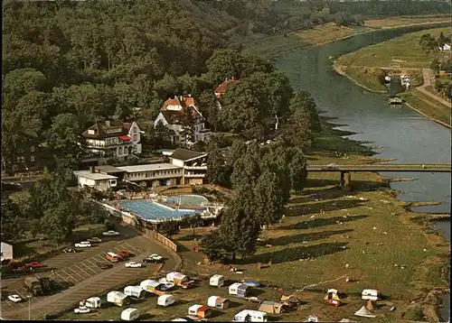 Karlshafen Weser Solbad Camping Bruecke Schwimmbad
