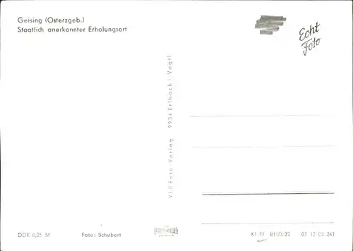 Geising Erzgebirge Panoramakarte