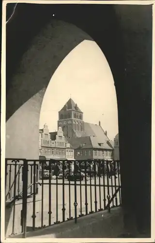 Greifswald Blick zum Marktplatz Kat. Greifswald