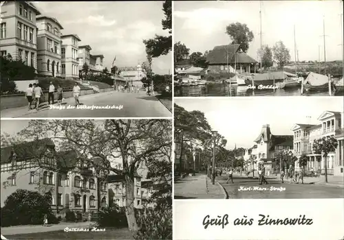 Zinnowitz Ostseebad Strasse der Voelkerfreundschaft Am Bodden Karl Marx Strasse Baltisches Haus Kat. Zinnowitz
