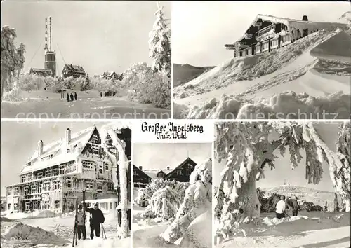 Inselsberg Schmalkalden Funkturm Hotel Winterpanorama Kat. Schmalkalden