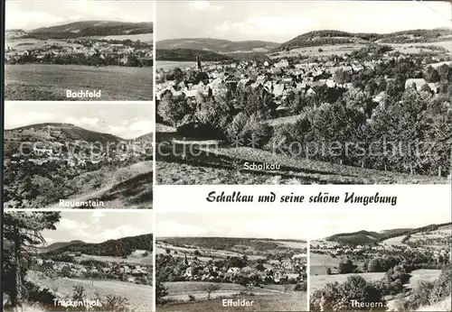 Schalkau Panorama Bachfeld Rauenstein Truckenthal Effelder Theuern Kat. Schalkau