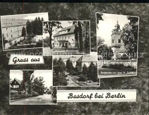 Basdorf Berlin Karl Marx Str Filmtheater Dorfkirche Waldsiedlung Bramo Siedlung Kat. Wandlitz