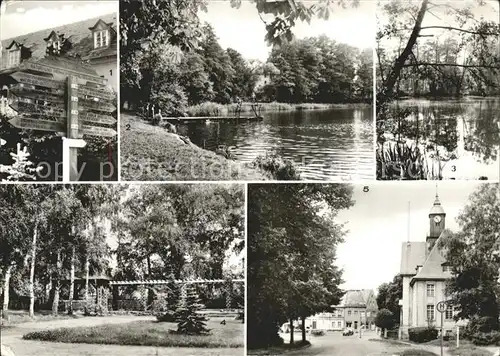 Birkenwerder Wandersaeule Boddensee Moenchsee August Bebel Platz Rathaus Kat. Birkenwerder