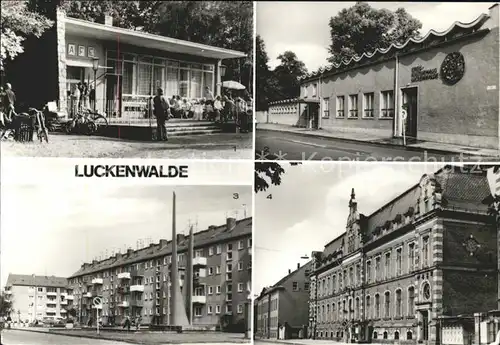 Luckenwalde Cafe im Stadtpark Kreiskulturhaus Leninplatz Postamt Kat. Luckenwalde